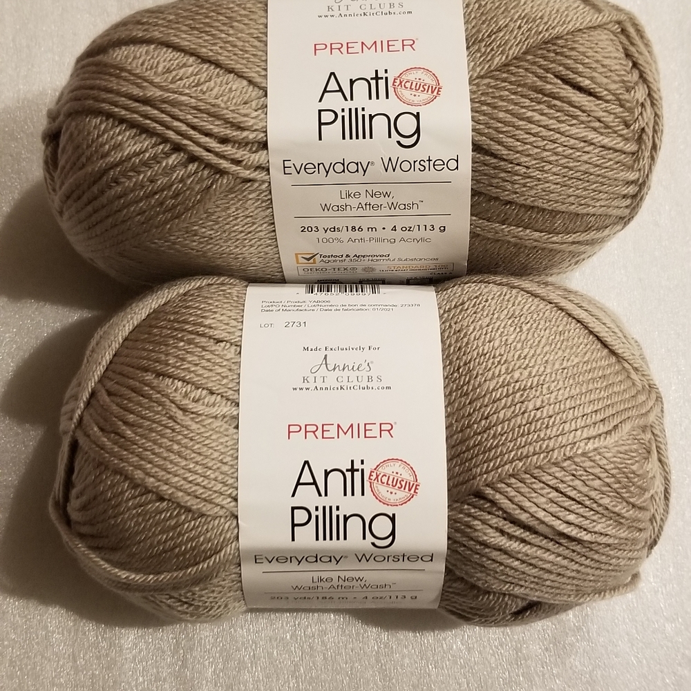 Yarn - anti pilling Acrylic- 2 skeins- 4 ply
